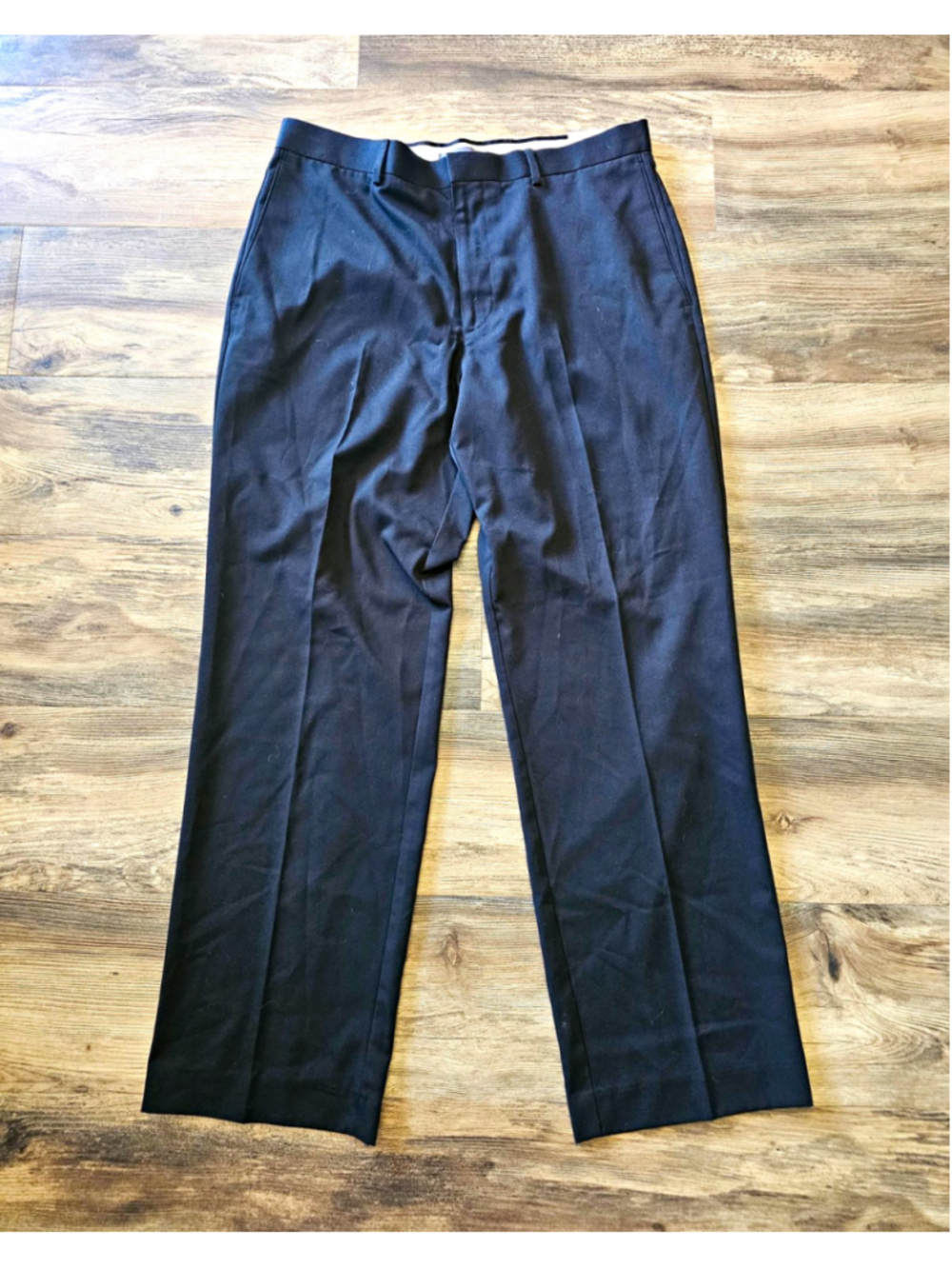 Covington Men's Black Dress Pants Size 36x32 Flat Front Classic Straight NWT